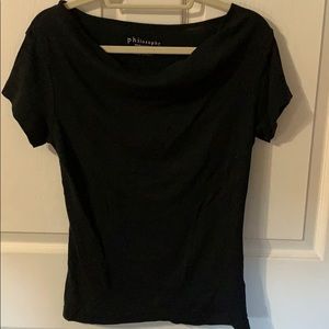 Philosophy cowl neck t shirt